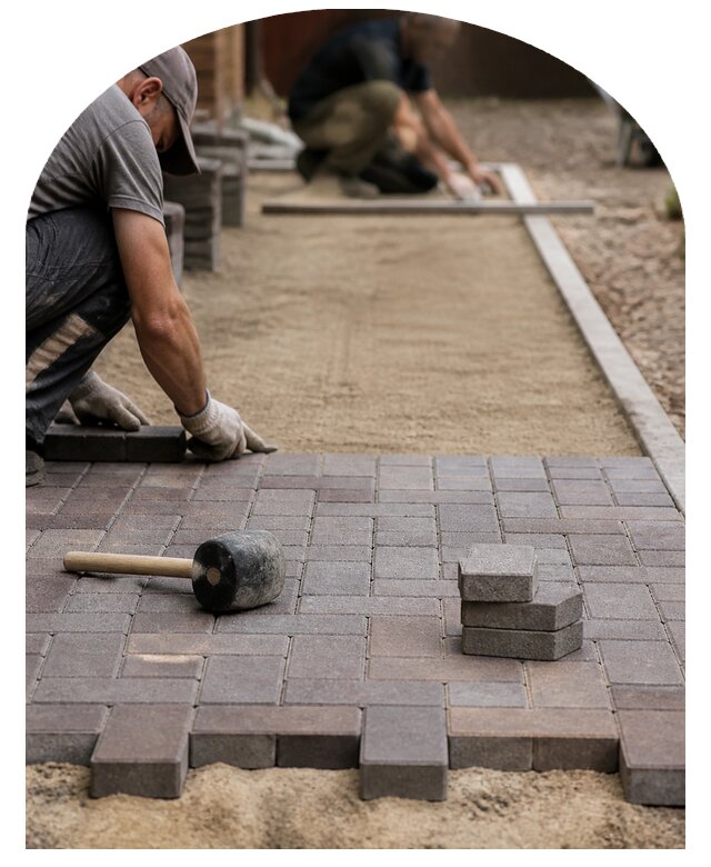 Строительство дорожек из плитки для участка в Иркутске